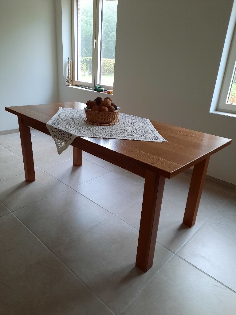 donker eiken eettafel, Ophalen, Gebruikt, Eikenhout, 50 tot 100 cm