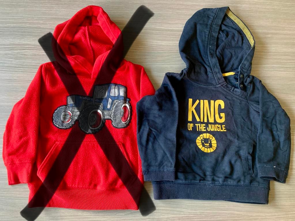 jbc hoody - maat 92 - zwart met leeuw, Ophalen of Verzenden, Gebruikt, Jongen of Meisje, Trui of Vest