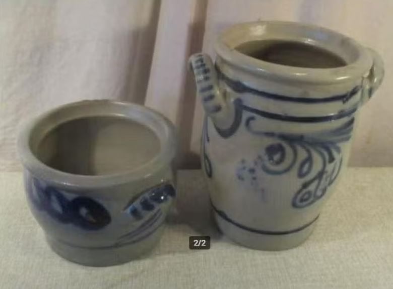 2 Oude Boomse keramieke Potten, Antiek en Kunst, Ophalen of Verzenden