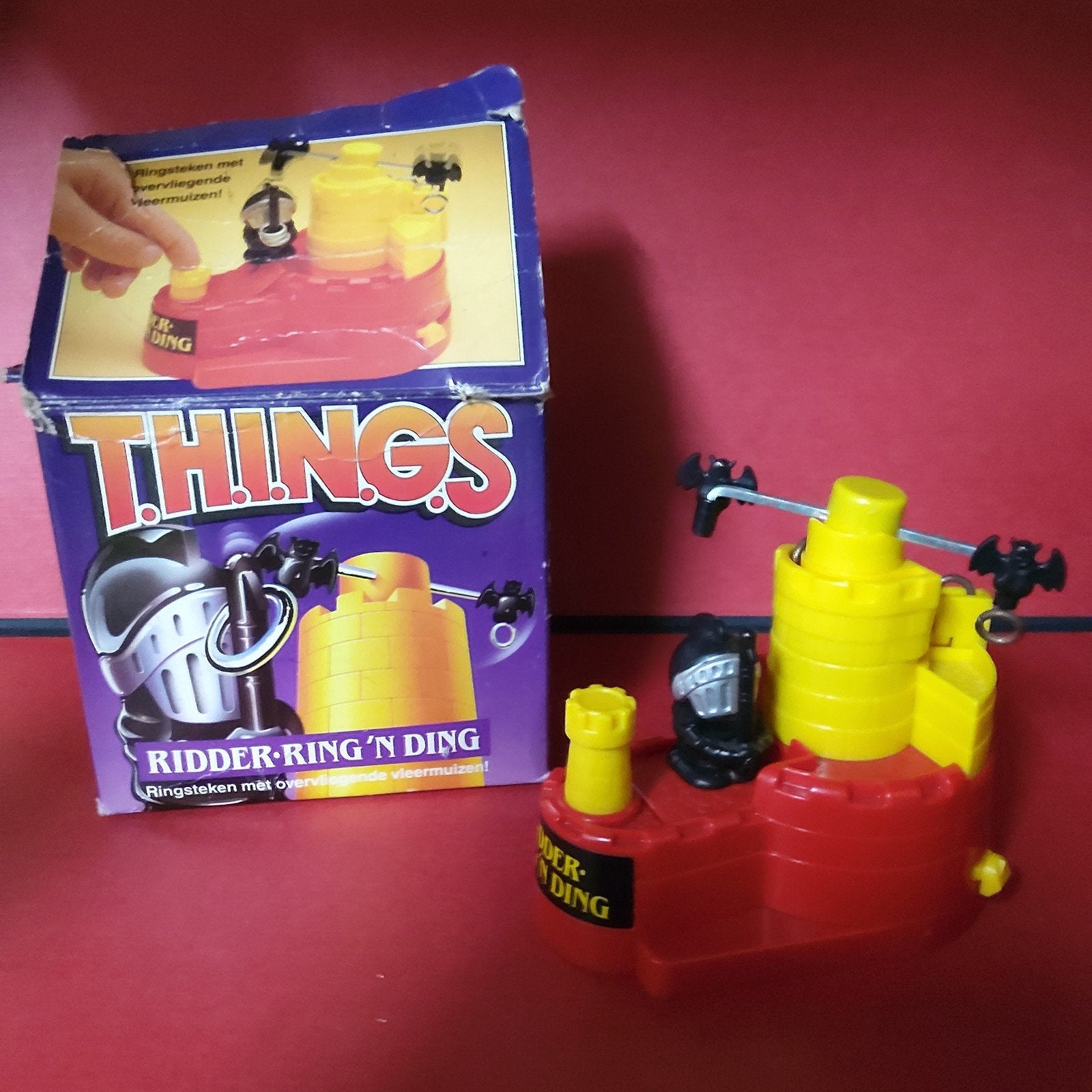 Vintage MB Spel: T.H.I.N.G.S.Ridder-Ring 'n Ding (1986), Ophalen of Verzenden, Gebruikt