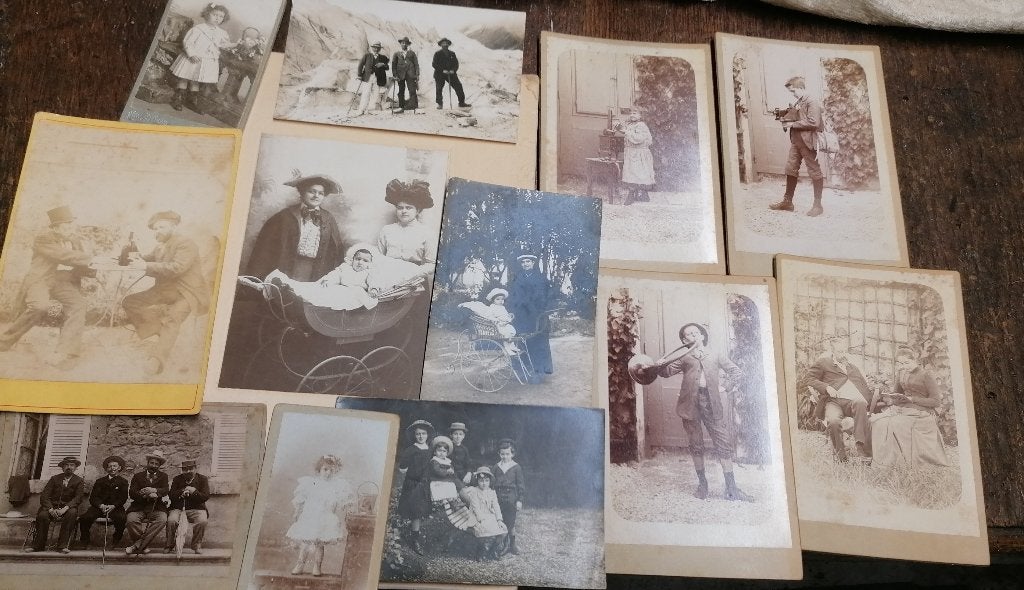 Lot cartes photo ancienne, Envoi, Avant 1920, Non affranchie, France