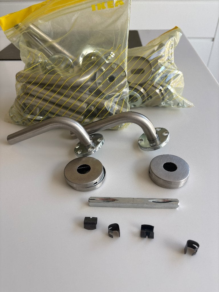 10 sets Poignée chrome brossé, Argent, Comme neuf, Enlèvement, Métal