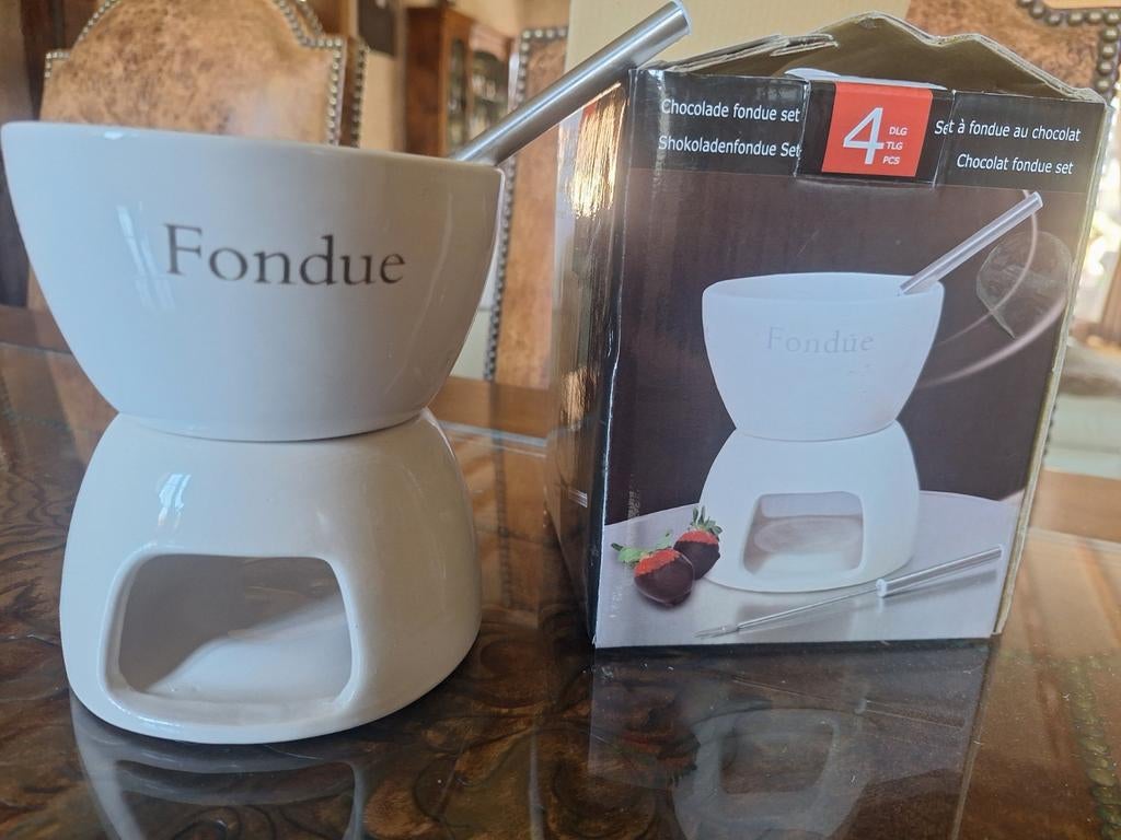 fondue au chocolat avec 2 fourchettes comme neuve, Electroménager, Enlèvement, Comme neuf, Service à fondue