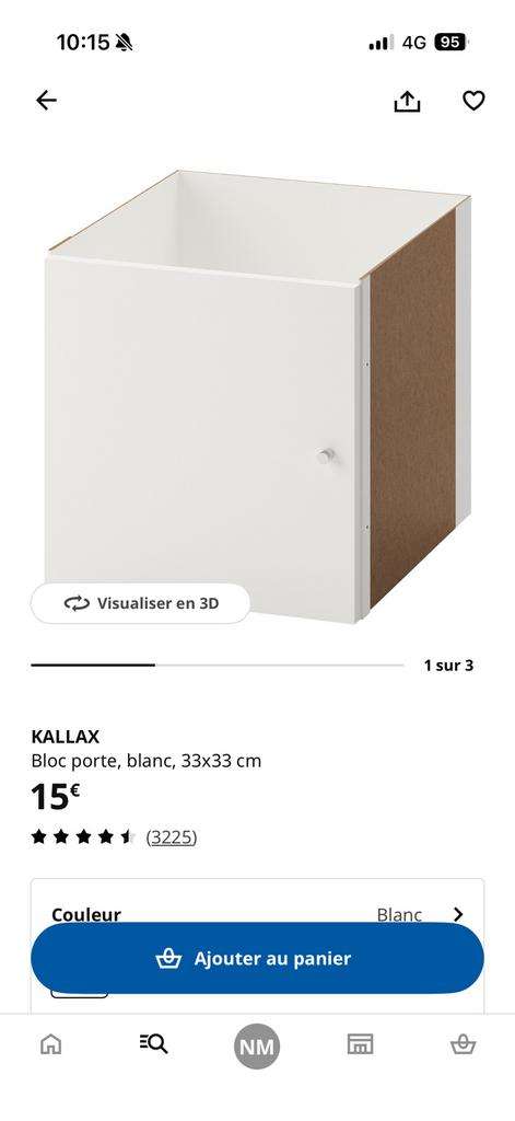Ikea kallax, Enlèvement, Comme neuf