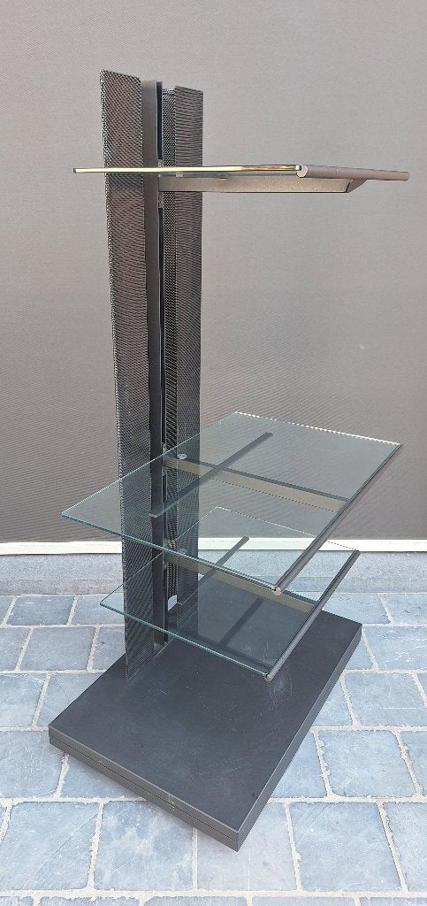 Mediameubel met glazen banken, Enlèvement, Utilisé, Verre