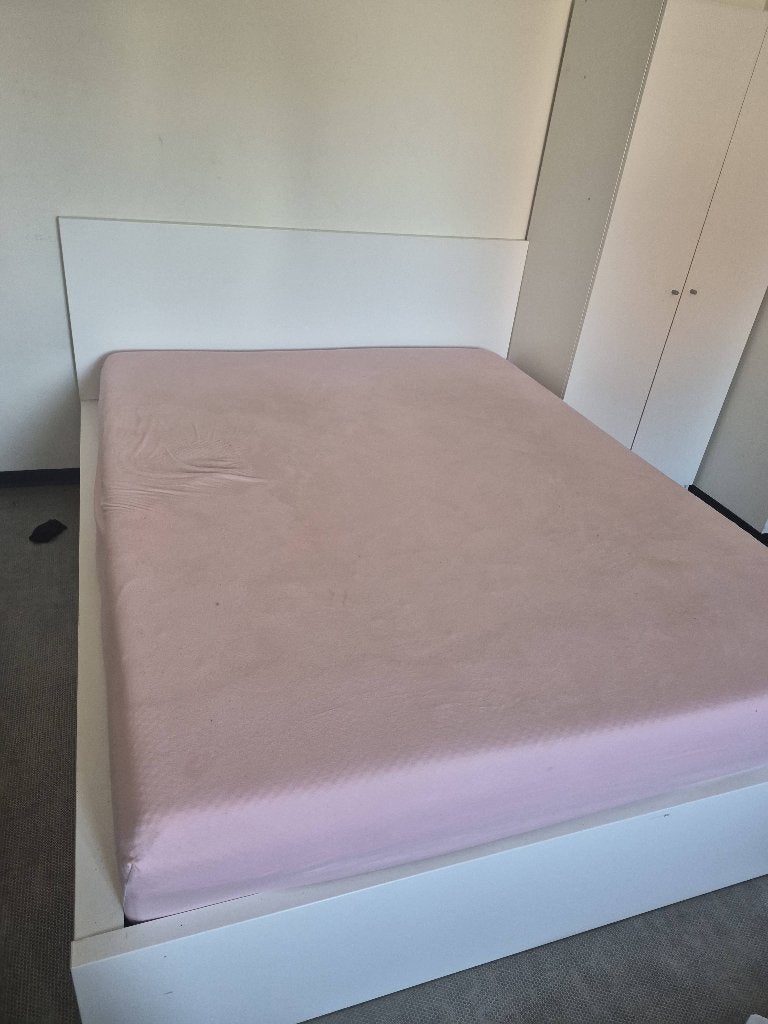 Wit bed, twijfelaar, ikea, Ophalen, Gebruikt, Wit, Twijfelaar