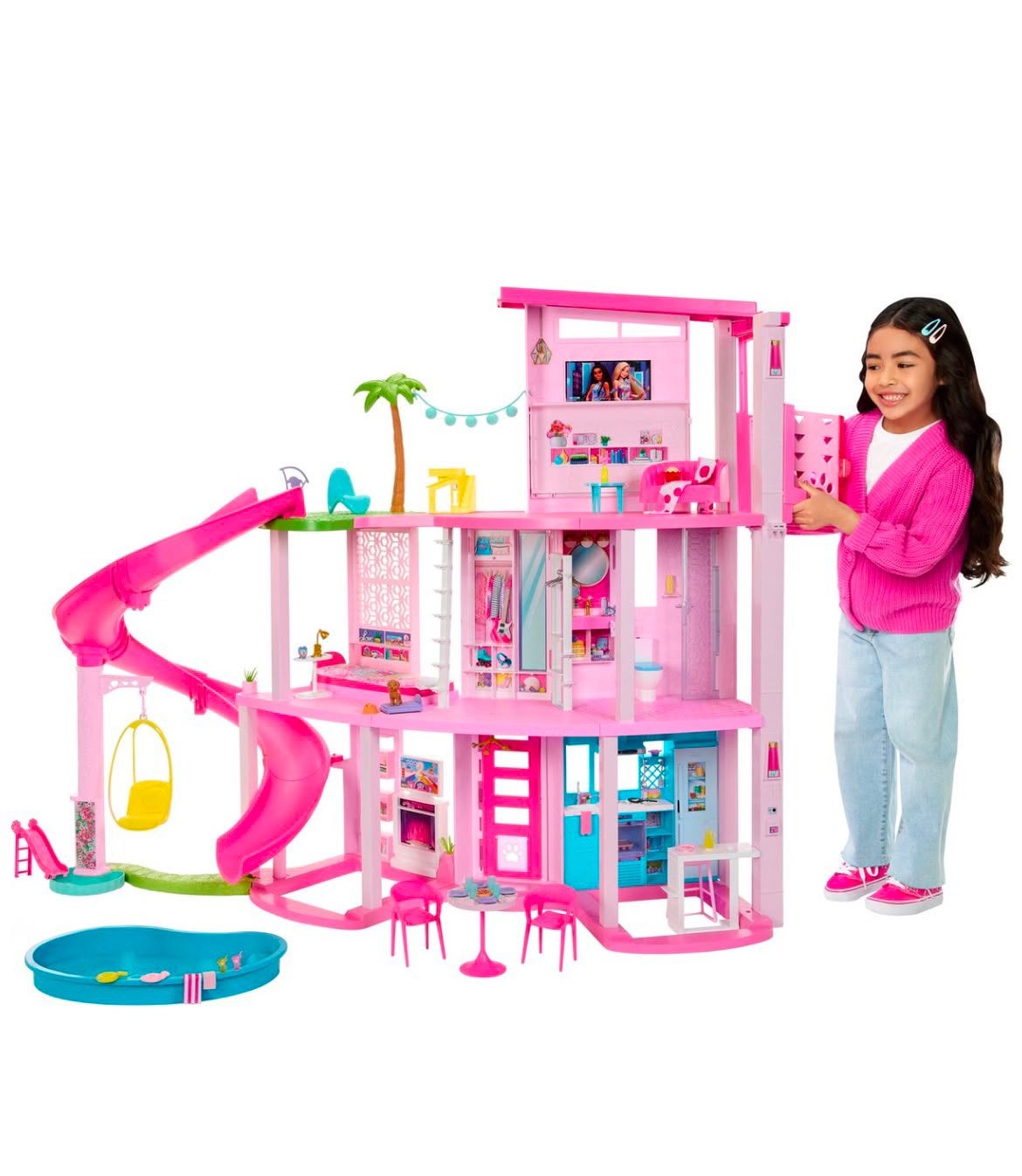 Barbie droomhuis poppenhuis 114cm hoog, Kinderen en Baby's, Ophalen, Zo goed als nieuw, Poppenhuis