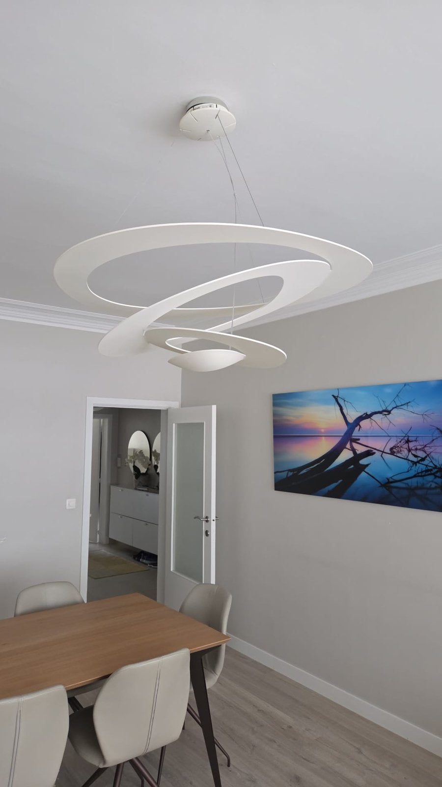 Suspension design Artemide Pirce blanche – Lustre italien, Maison & Meubles, Enlèvement, Comme neuf