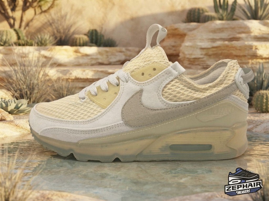 Nike Air Max 90 TerraScape 'White/Rattan Sail' EU42 2022, Enlèvement ou Envoi, Nike, Porté, Blanc