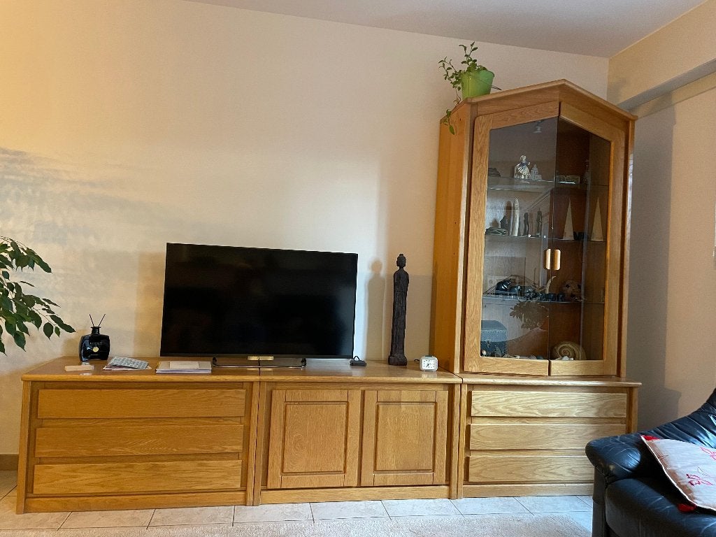 living kast, Ophalen, Gebruikt, Eikenhout, Met lade(s)