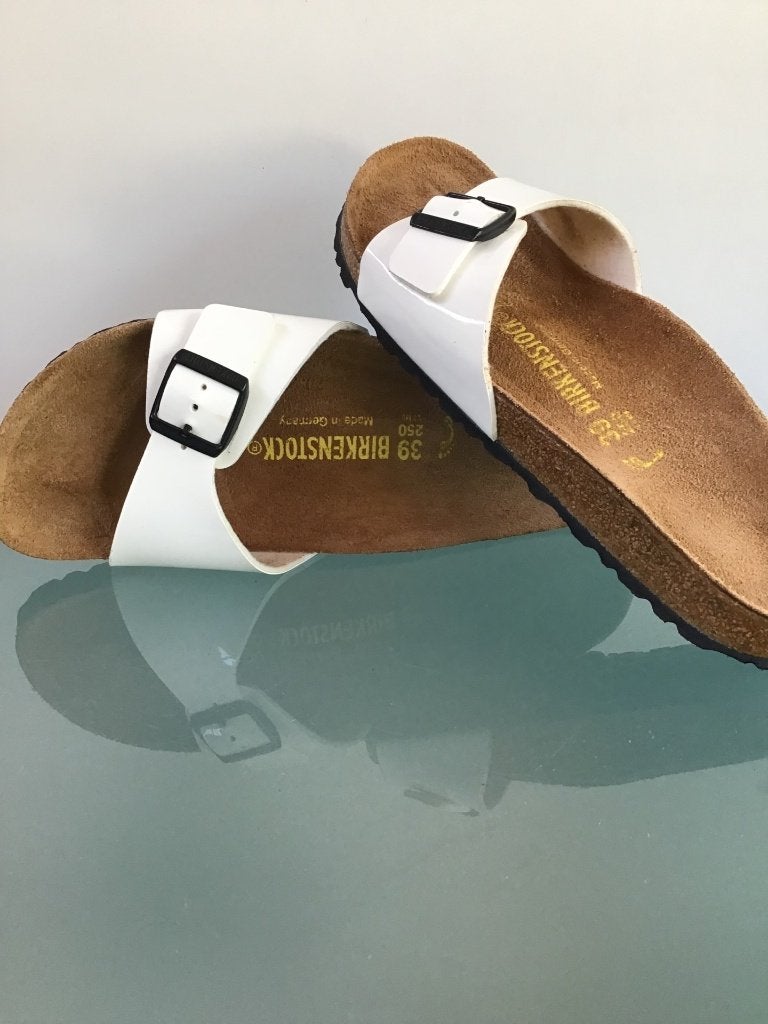 Birkenstock Madrid 39 | wit | slippers | Gratis verzenden, Kleding | Dames, Slippers, Verzenden, Wit, Zo goed als nieuw