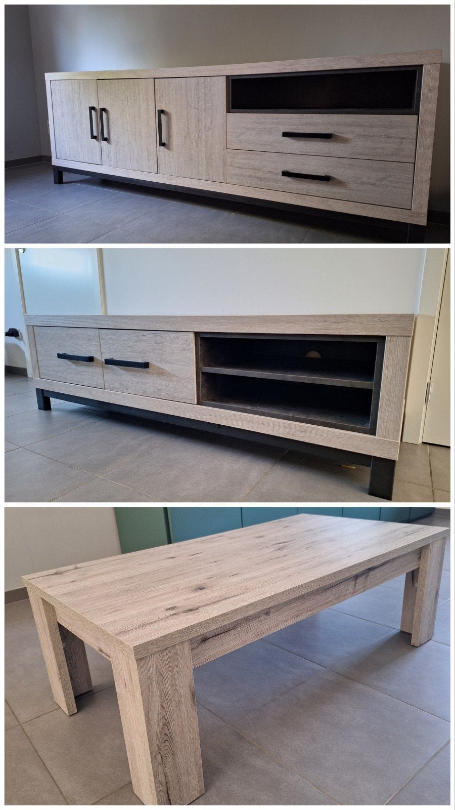 Dressoirkast + Tv kast + salontafel, Ophalen