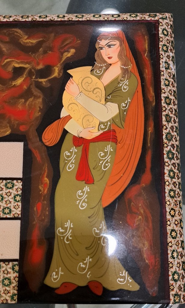 HANDGEMAAKTE Perzische (isfahan) Khatam Kari, Overige typen, 50 cm, Meerkleurig, Overige herkomsten