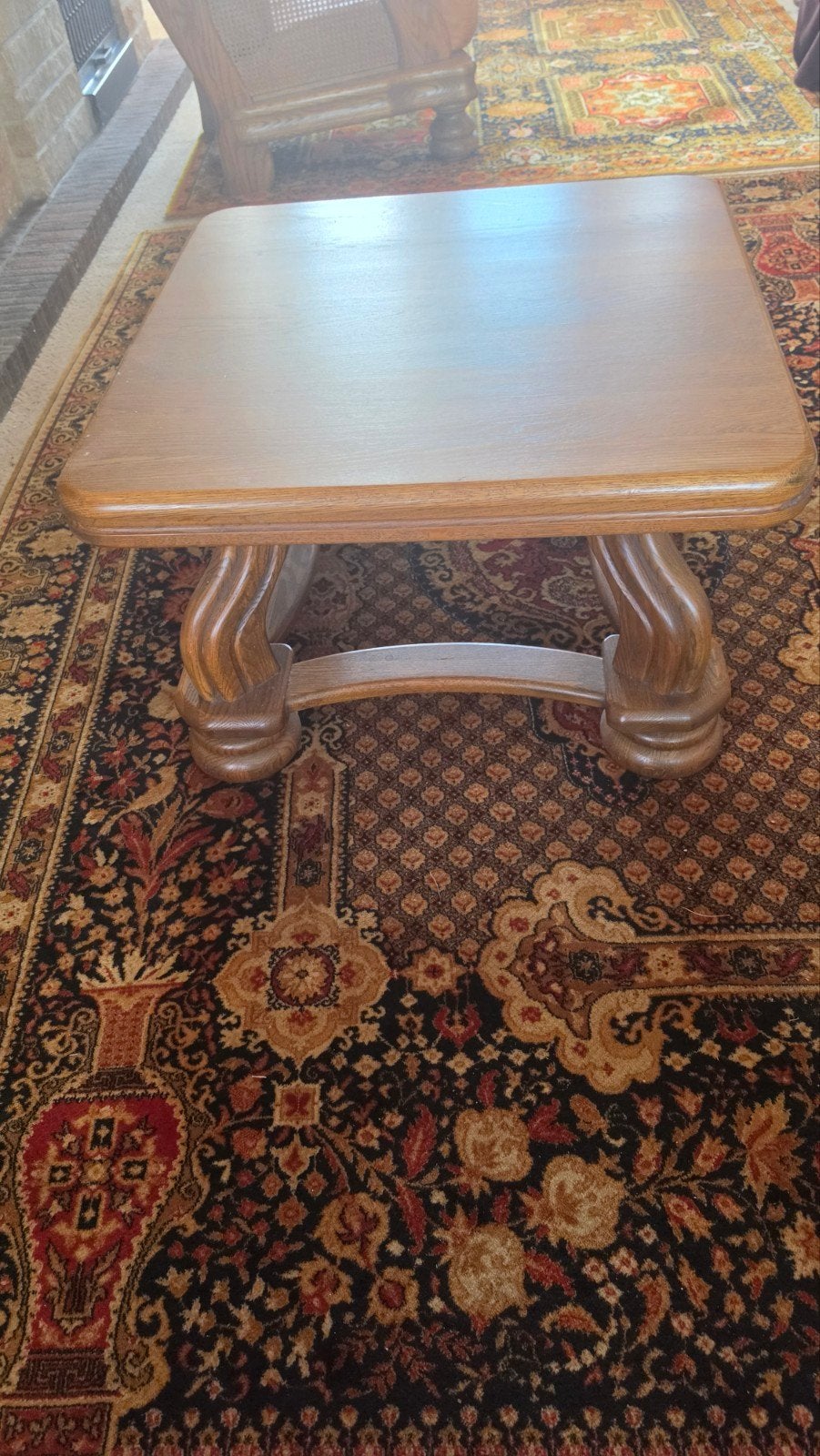 Eiken salontafel, Huis en Inrichting, Tafels | Salontafels, Ophalen, Vierkant