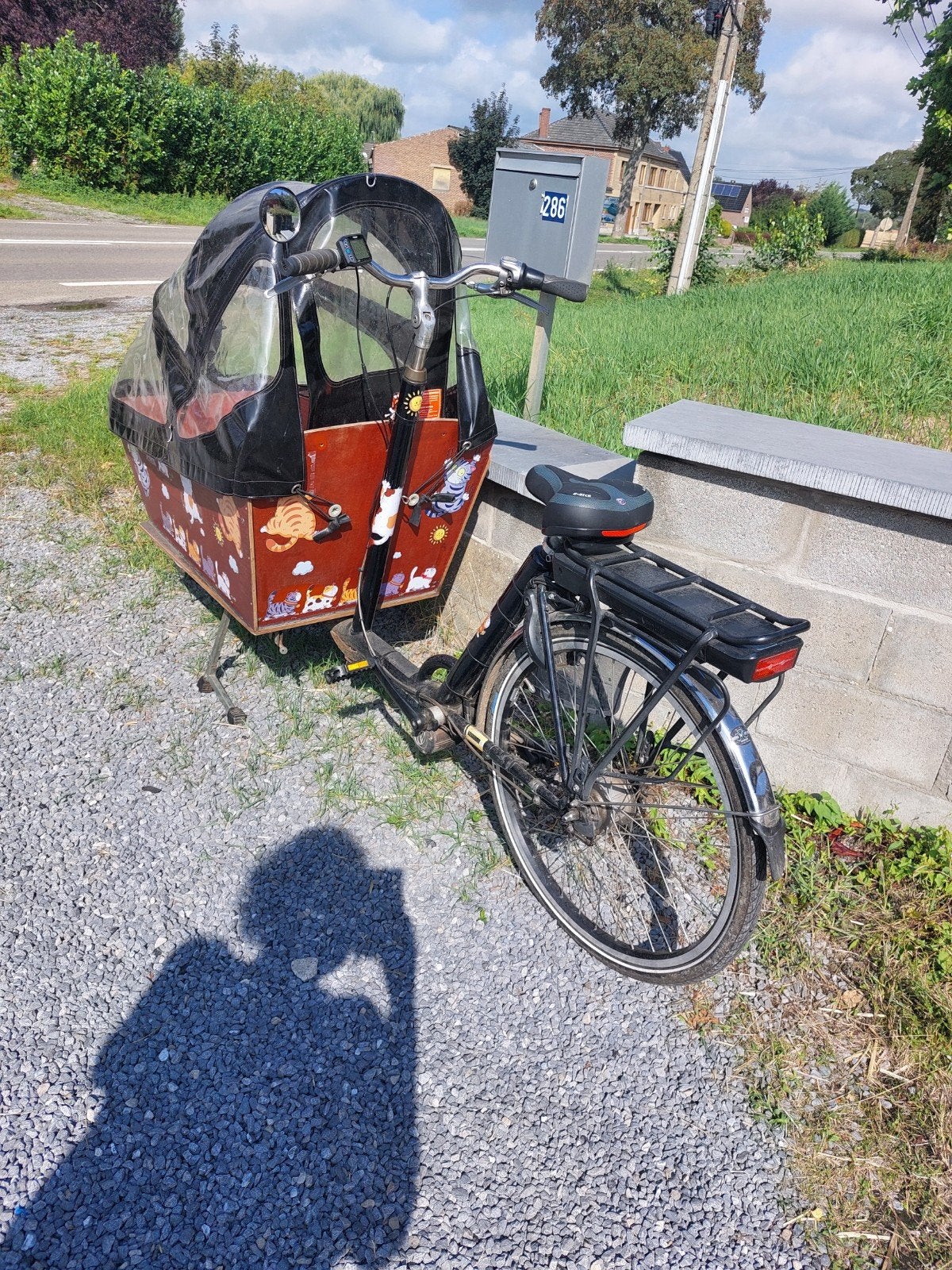 vélo cargo électrique, Vélos & Vélomoteurs, Vélos | Vélos avec bac, Enlèvement, Utilisé, Électrique
