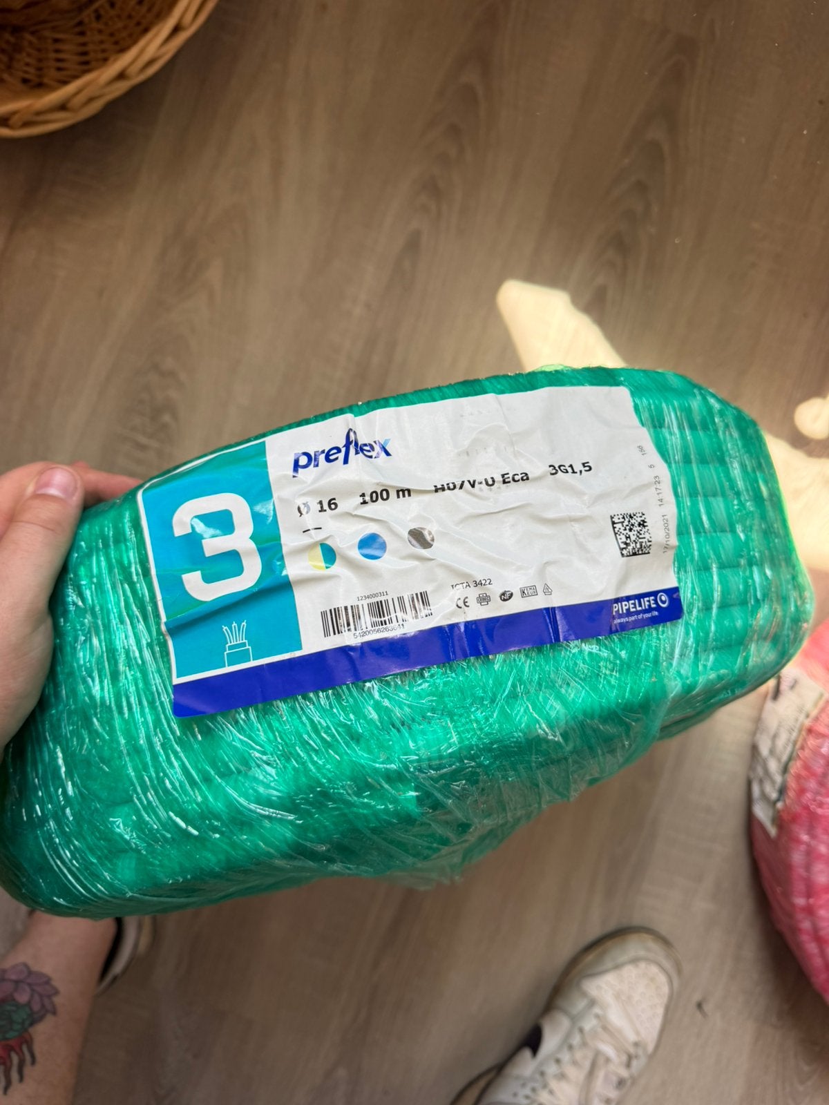 Preflex 3G1.5, Doe-het-zelf en Bouw, Elektriciteit en Kabels, Ophalen, Nieuw