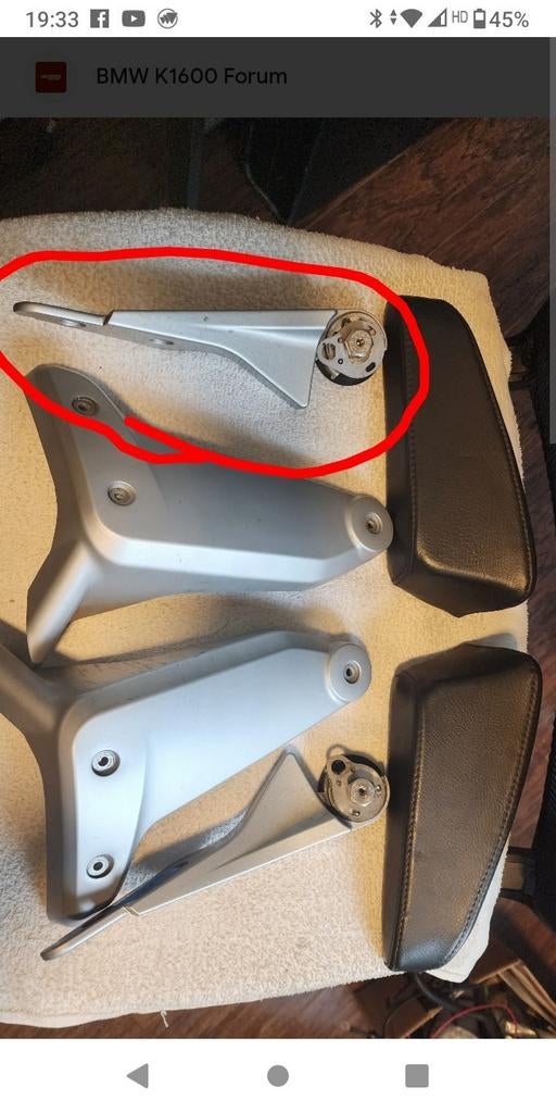 Accoudoir Bmw K1600 GTL, Motos, Enlèvement ou Envoi