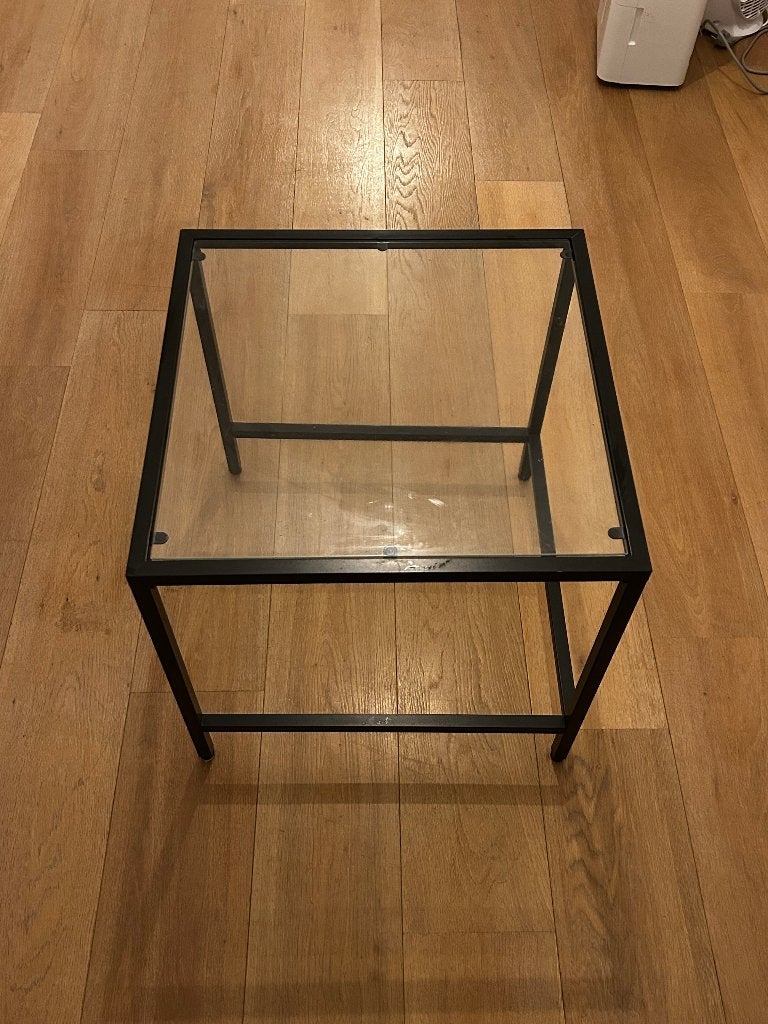IKEA VITTSJÖ glazen salontafel, Verre, 50 à 100 cm, Enlèvement, Utilisé