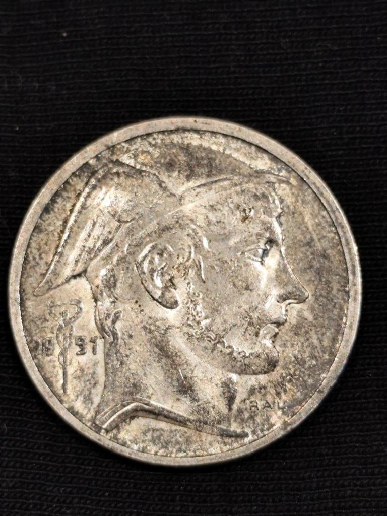 Pièce Argent 50 Francs Belgique 1951 - Type Mercure, Argent