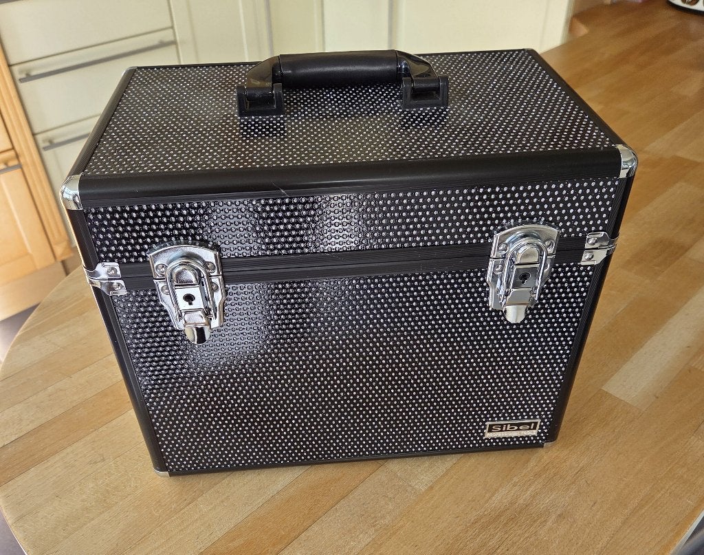Sibel Strass Vanity beautycase, Ophalen, Zwart, Zo goed als nieuw, Met slot