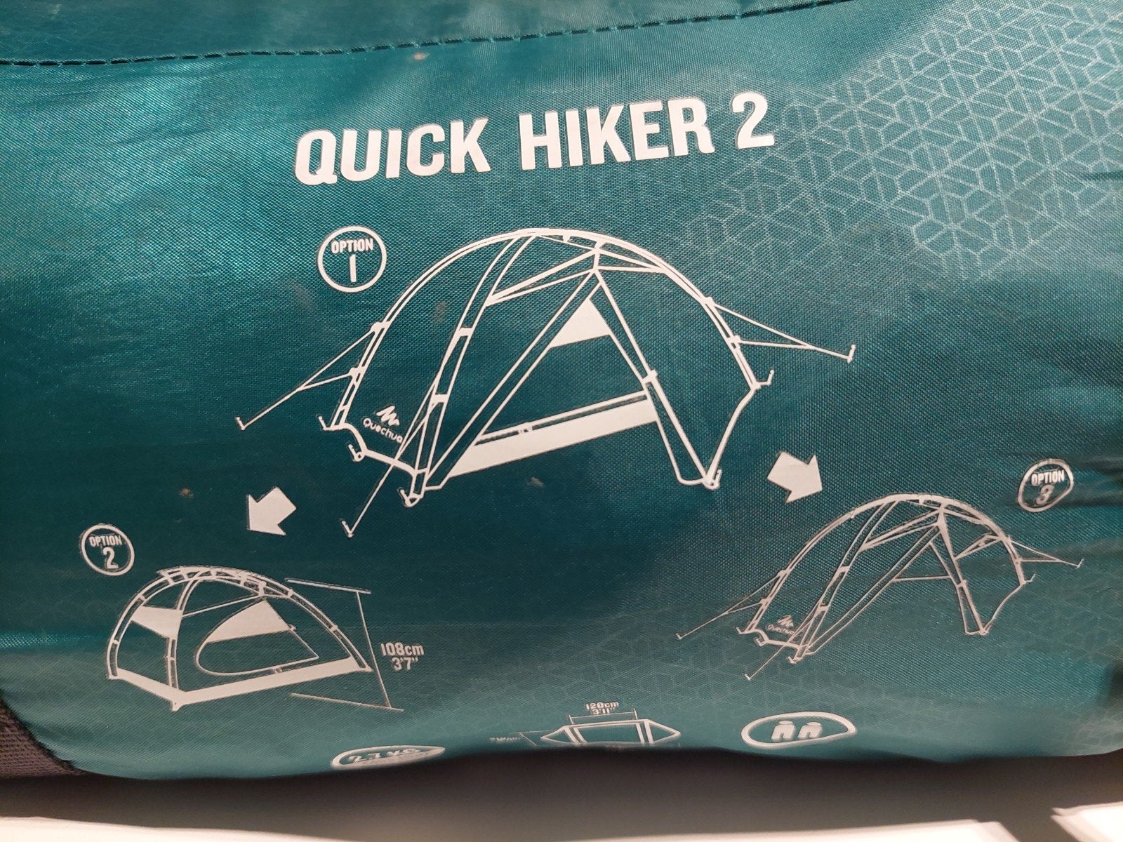 Tent 2p Quick Hiker 2, Quechua, Ophalen