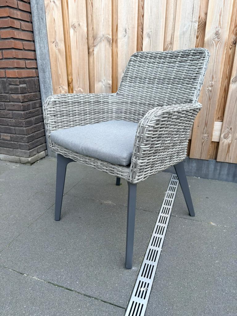 6 zo goed als nieuwe bois le duc tuinstoelen met kussens, Tuin en Terras, Ophalen of Verzenden, Zo goed als nieuw
