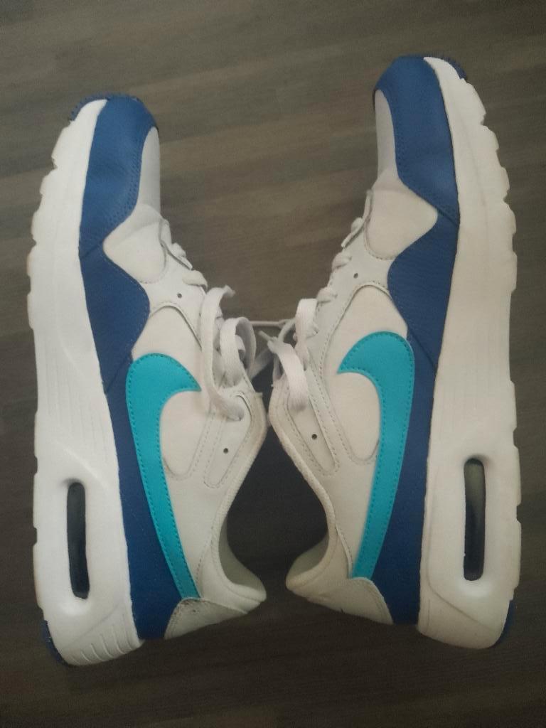 45 nike air max SC pure platinum deep royal blue als nieuw, Kleding | Heren, Schoenen, Nike, Zo goed als nieuw, Sneakers, Verzenden