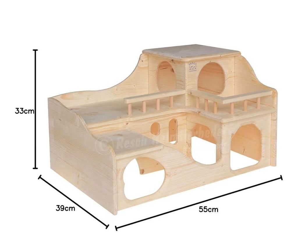 HOUTEN paleis cavia's huisje, Hobby en Vrije tijd, Ophalen