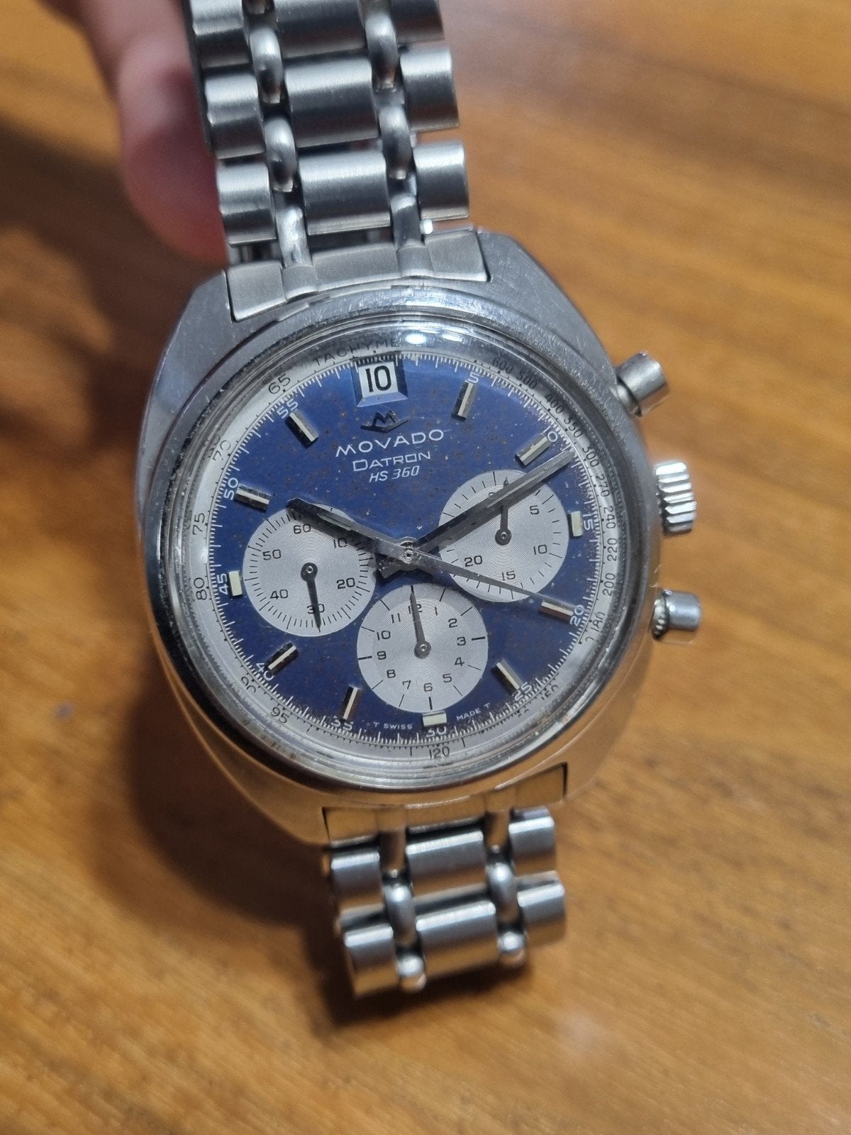 Movado datron, Bijoux, Sacs & Beauté, Montres | Hommes, Montre-bracelet, Autres marques, Enlèvement ou Envoi, Acier
