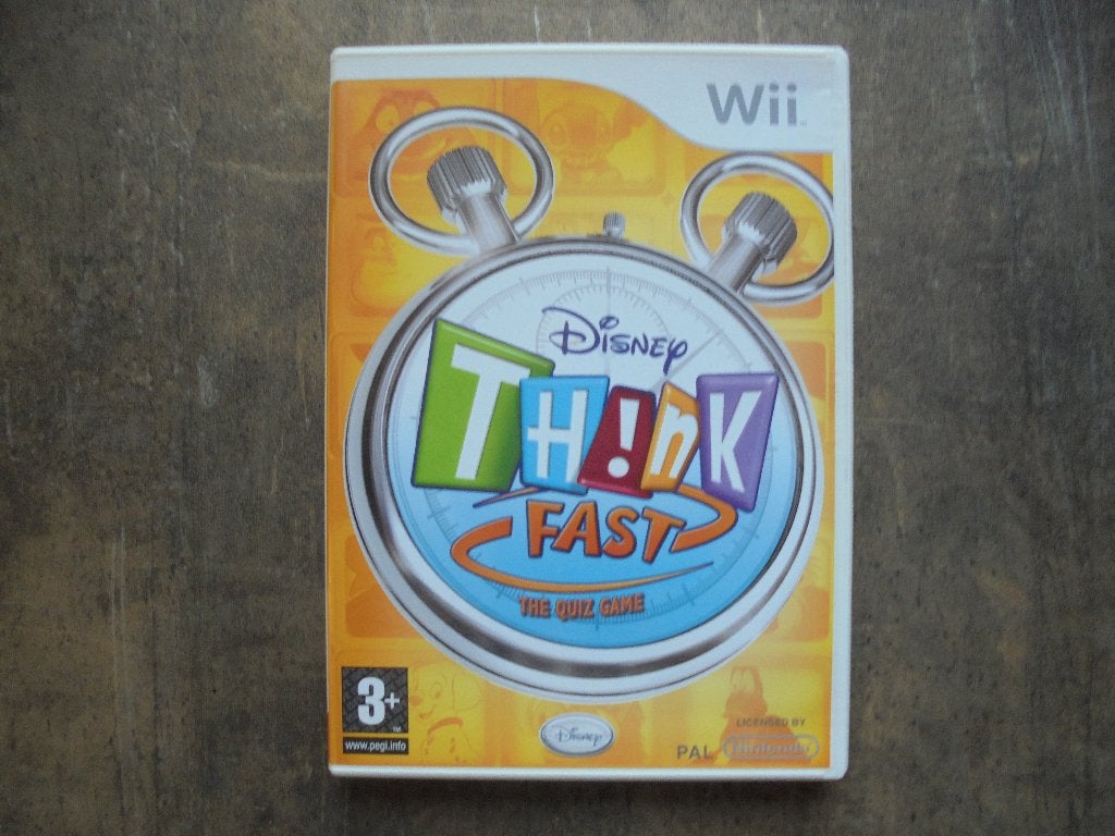 Disney Think Fast voor Wii (zie foto's), Games en Spelcomputers, Games | Nintendo Wii, Puzzel en Educatief, Gebruikt, 1 speler