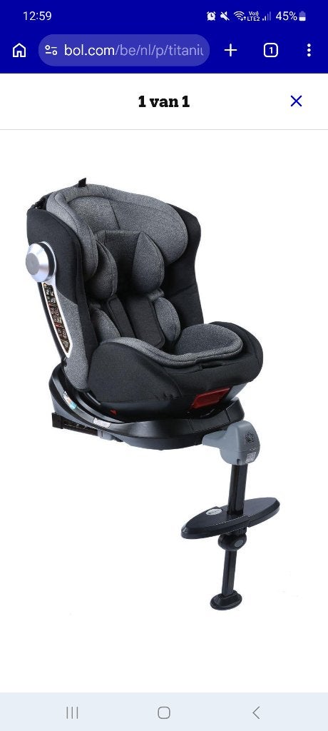 Autostoel 0-36 kg Titaniumbaby nitro 360, Ophalen, Zo goed als nieuw, Overige merken, Autogordel of Isofix