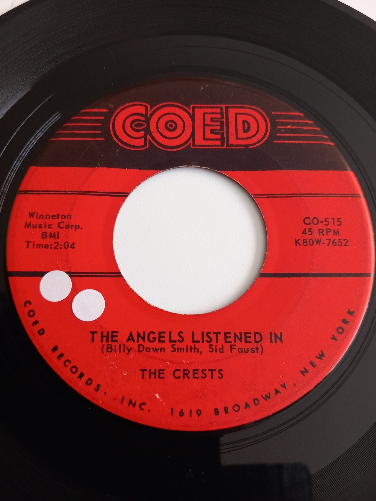 THE CRESTS.  OLDIES  ROCK 60S USA 45T, Enlèvement ou Envoi