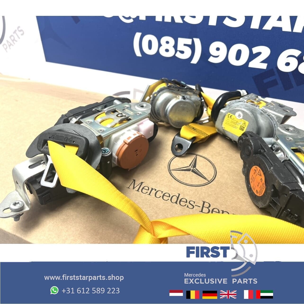 GLA45 AMG GORDELSPANNERS GEEL Mercedes W177 A W118 CLA H247, Gebruikt, -, Ophalen of Verzenden, -