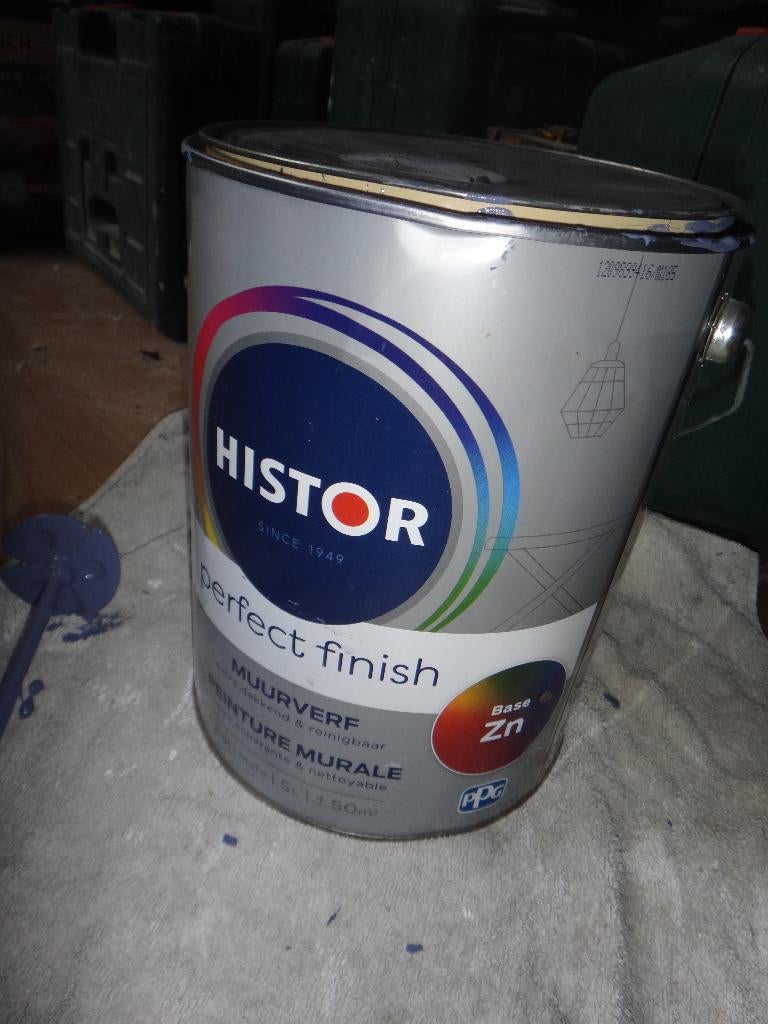 muurverf, histor perfect finish 5 liter, goed voor 50 m2, Neuf, Enlèvement ou Envoi, Peinture, 5 à 10 litres