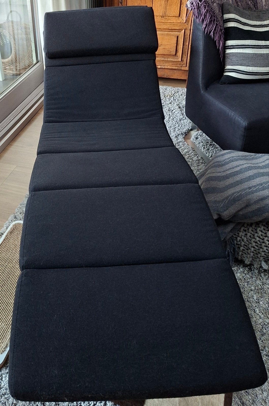 Lounge zetel / Chaise longue, Ophalen, Eenpersoons, 125 tot 150 cm, Zo goed als nieuw