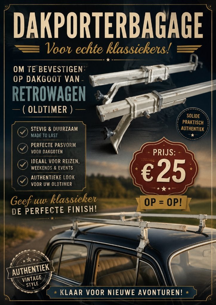 Set van 2 dakdragers voor oldtimer met dakgoot, Auto diversen, Dakdragers, Gebruikt, Ophalen
