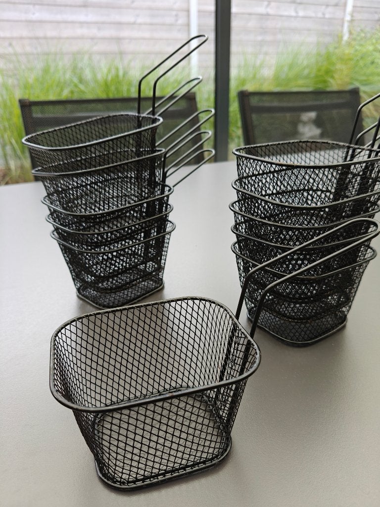 serveermandjes, Ophalen, Zo goed als nieuw, Metaal, Zwart