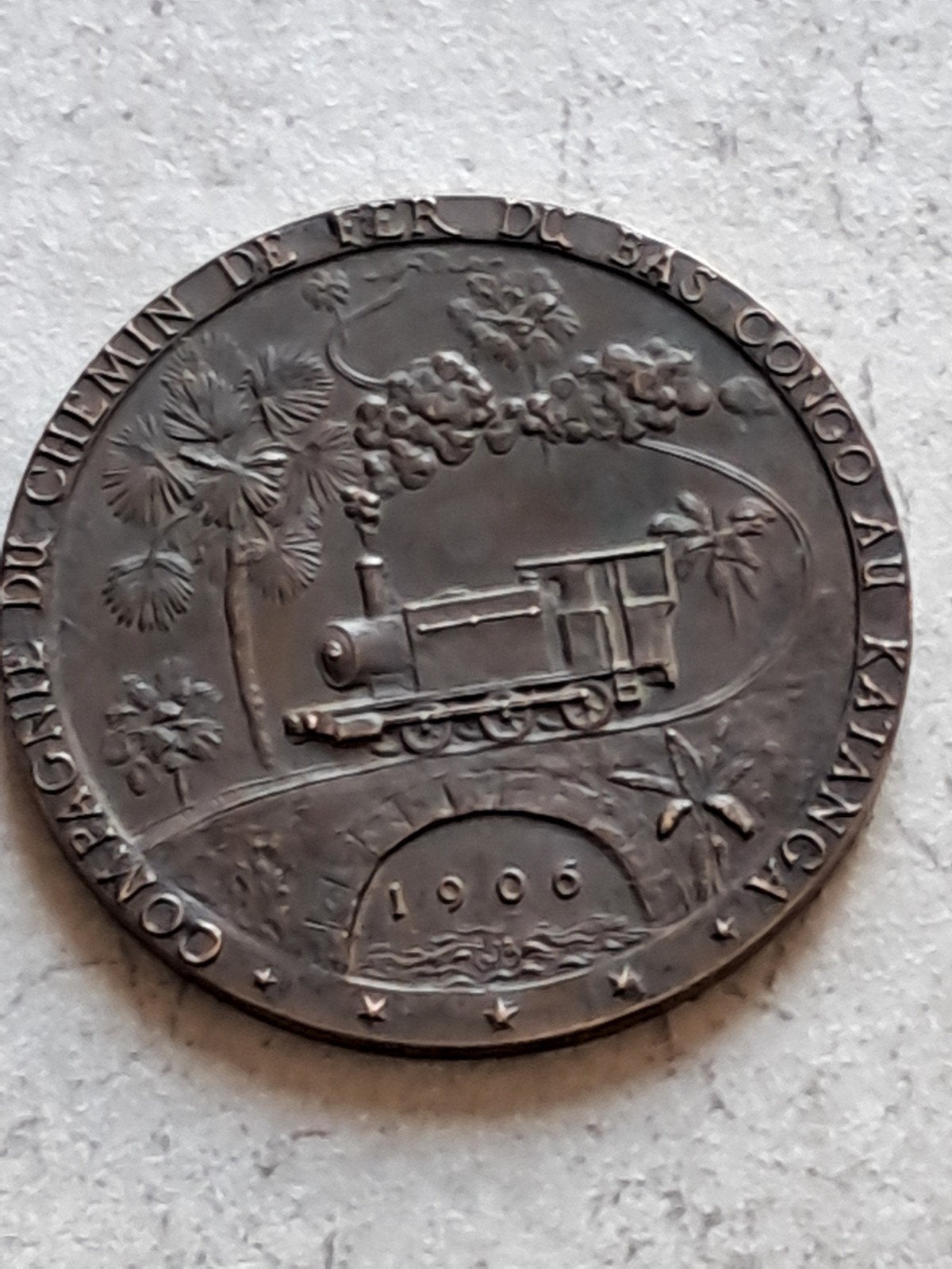 médaille compagnie  du chemin de fer du bas Congo