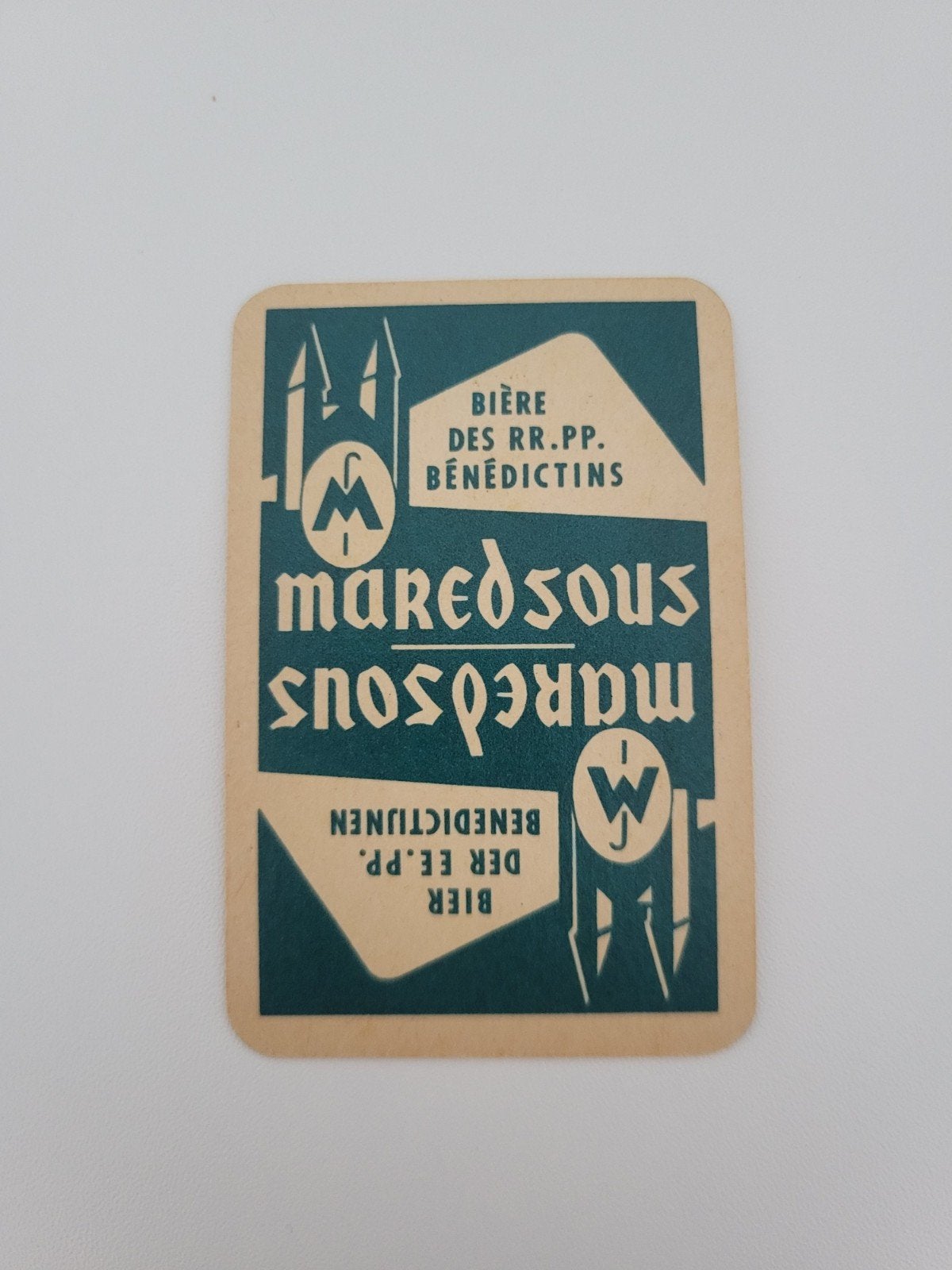 Oude speelkaart Maredsous, Ophalen of Verzenden, Gebruikt, Speelkaart(en)