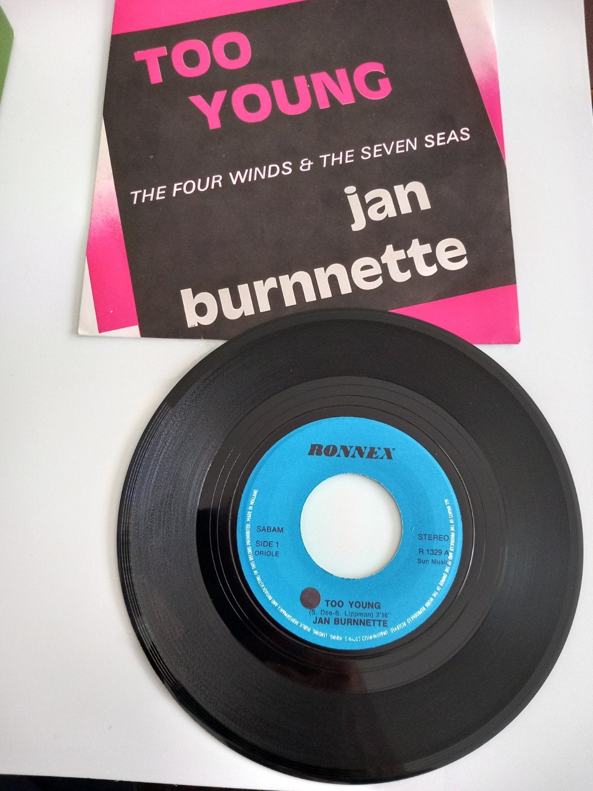 JAN BURNETTE. TOO YOUNG. OLDIES POP-CORN 45T, Enlèvement ou Envoi, Autres genres