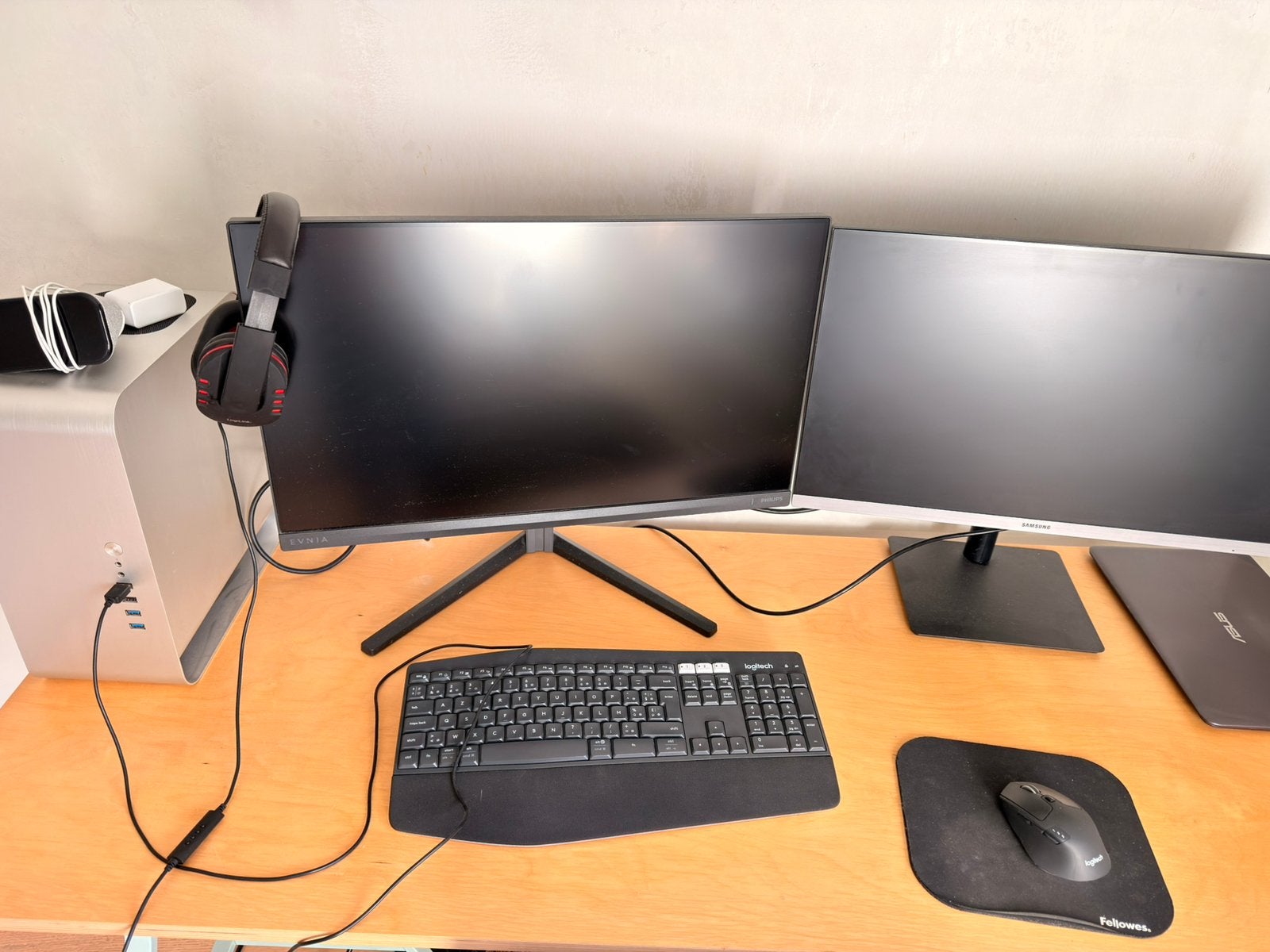 Volledige computer set incl 2 schermen, Computers en Software, Ophalen, Zo goed als nieuw, Gaming
