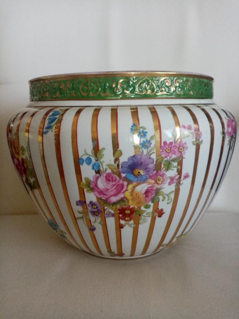 Cache/pot jardinière en céramique Française 1930/35, Antiquités & Art, Enlèvement