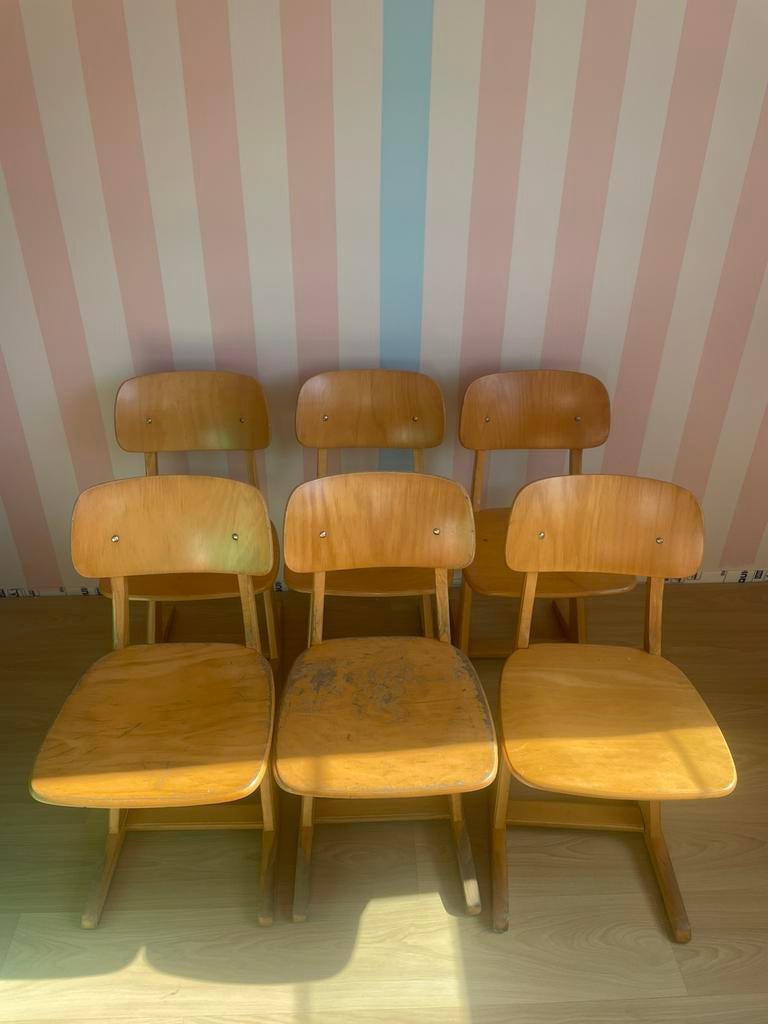 Vintage Casala stoeltjes, Ophalen, Gebruikt, Hout