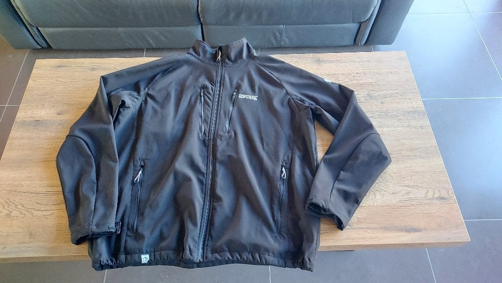Regatta Softshell jas zwart - Maat XXL - Winddicht, Kleding | Heren, Ophalen, Zwart, Overige maten, Gedragen