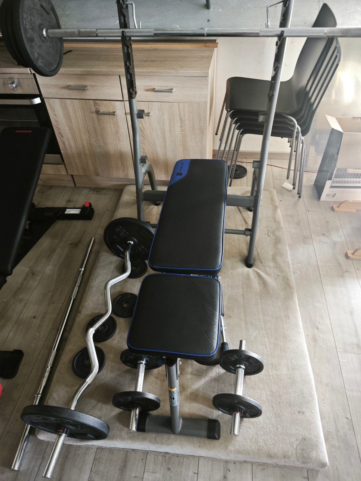 2 bench press met toebehoren, compleet, Sport en Fitness, Ophalen
