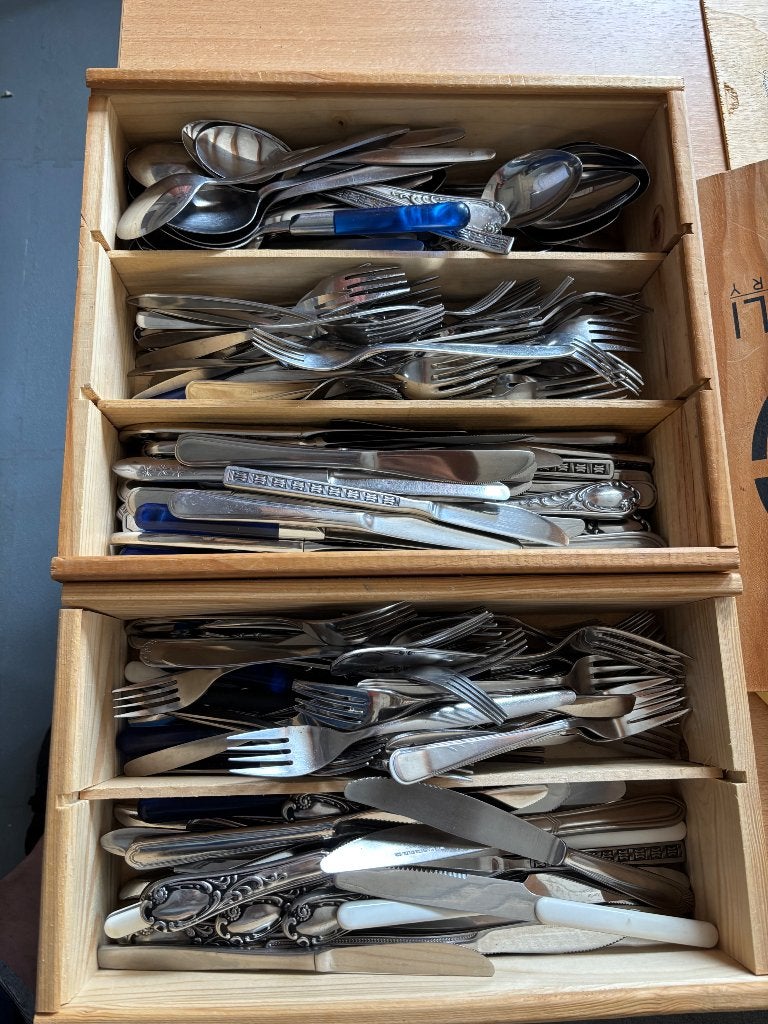 Messen, Vorken, Lepels, Ophalen
