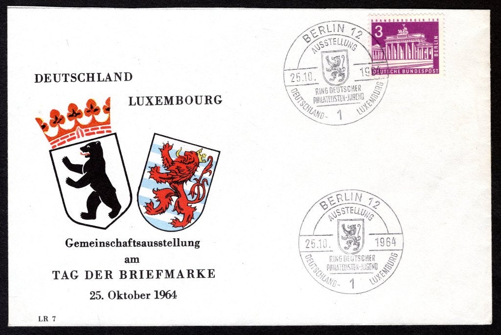 DUITSLAND BERLIN Gemeinschaftsausstellung 24-10-1964 BERLIN, Verzenden, Gestempeld
