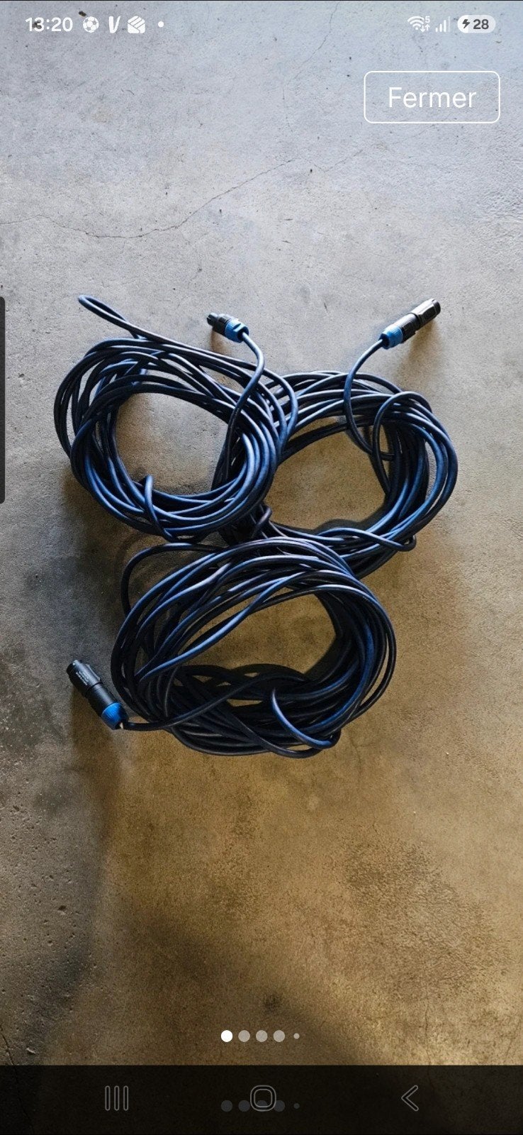cable pour baffles professionnelle., TV, Hi-fi & Vidéo, Enlèvement ou Envoi, Utilisé, 5 à 10 mètres, Câble de haut-parleur
