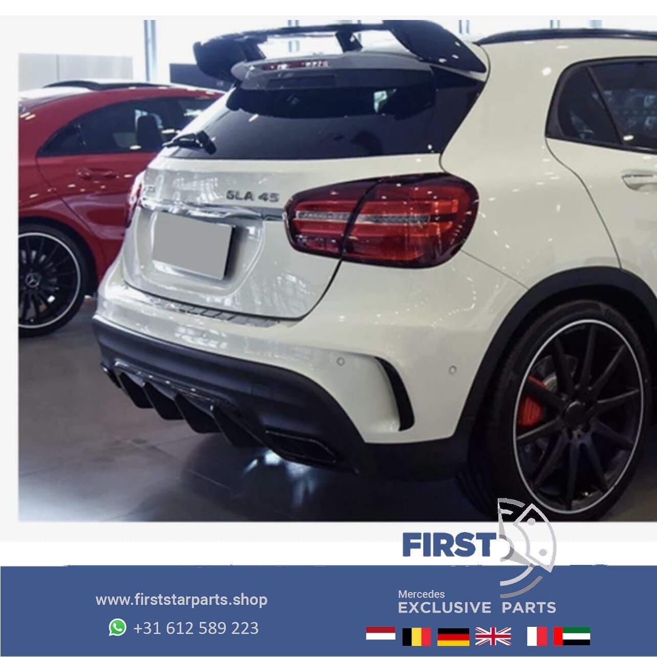 W156 GLA DAK WING X156 GLA45 AMG DAKSPOILER VLEUGEL AERO PAK, Auto-onderdelen, Gebruikt, Ophalen of Verzenden, Achter, -