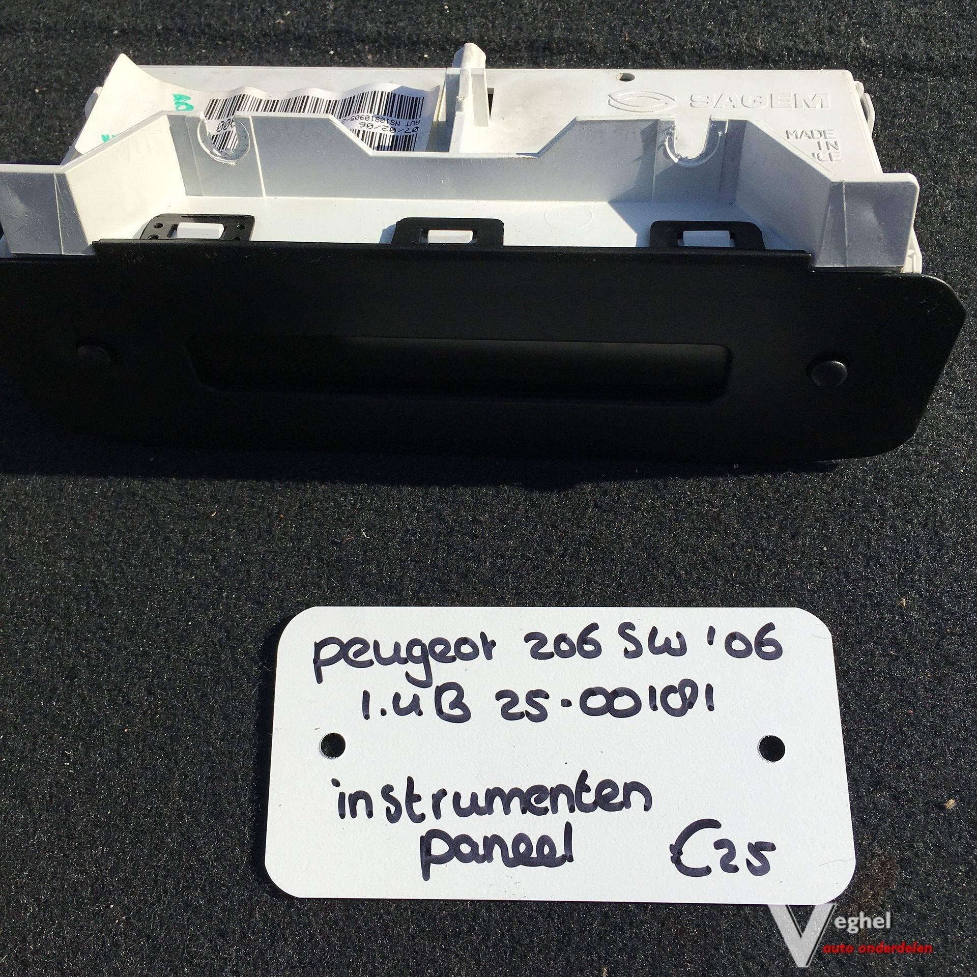 Peugeot 206 SW 1.4 Benzine 2006 2500181  Instrumentenpaneel, -, Utilisé, -, -